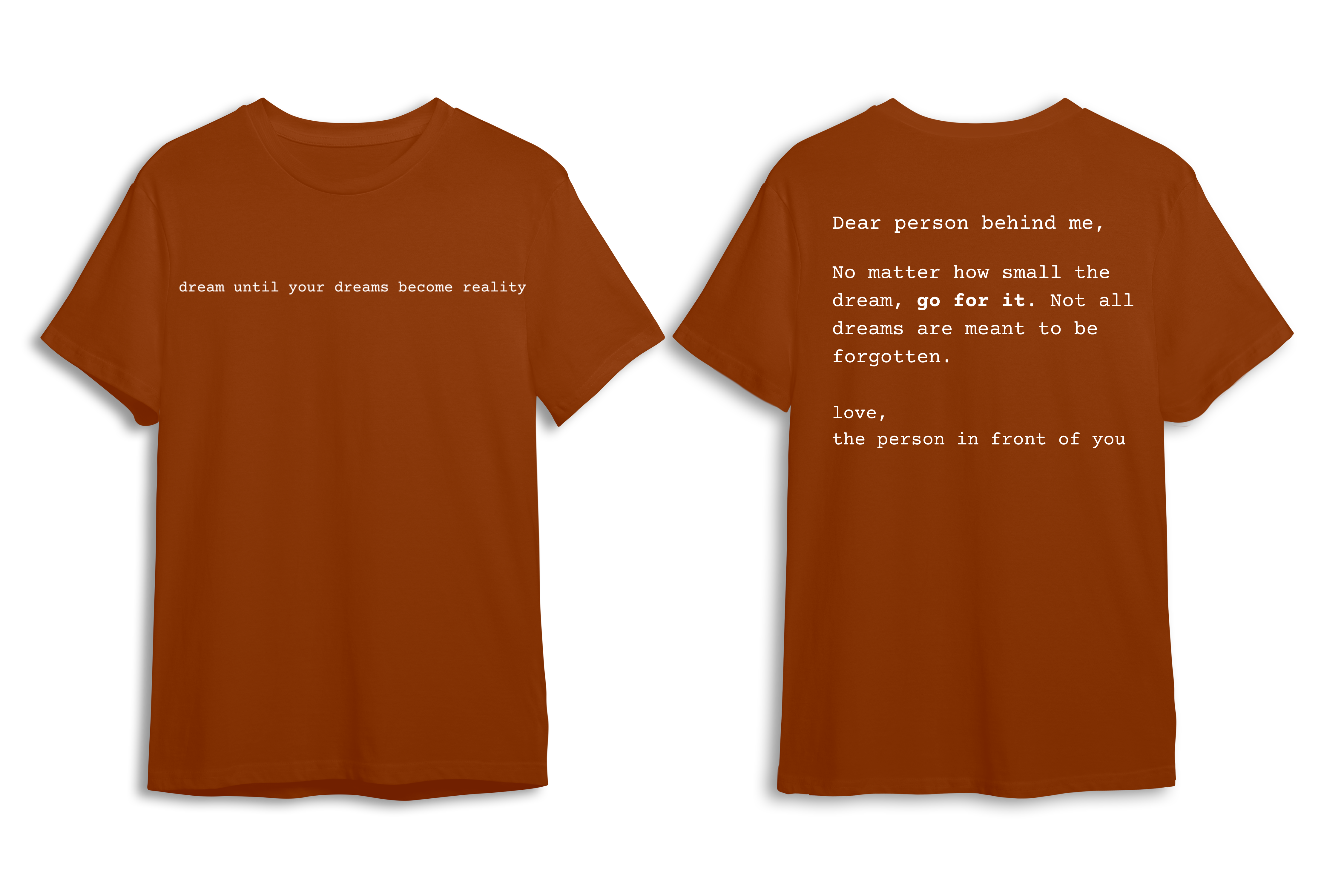 Dear Person Behind Me Tee- Orange