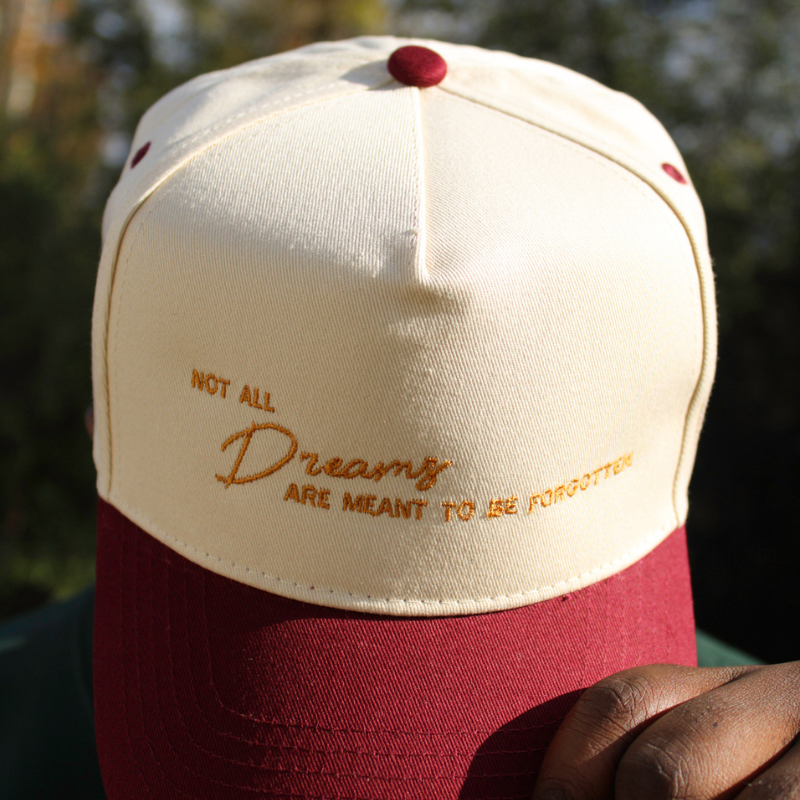 Not All Dreams Hat- Burgandy/Natural Suede